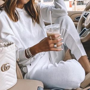 Morning Meeting Knitted Joggers Set, S